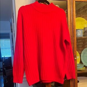 Eddie Bauer Women's Vibrant Red Turtleneck Sweater